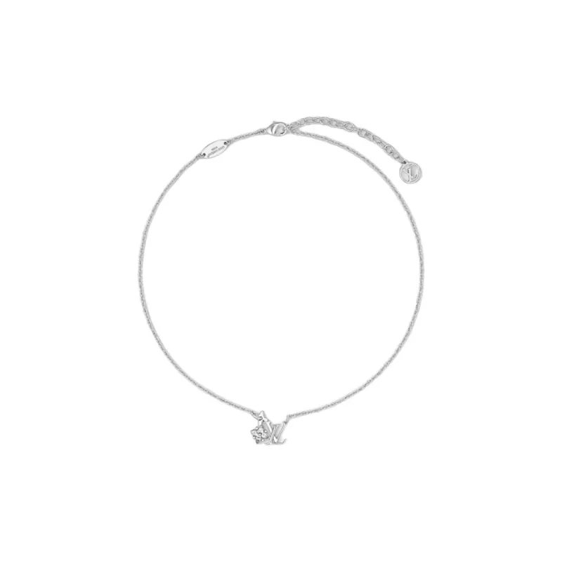 LOUIS VUITTON Metal, Faux Crystal Necklaces Women's Silver-0