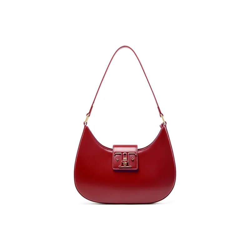 Carnival Keep Cow Leather Shoulder Bag Regular Women's Black/Brown/Cherry Red-8