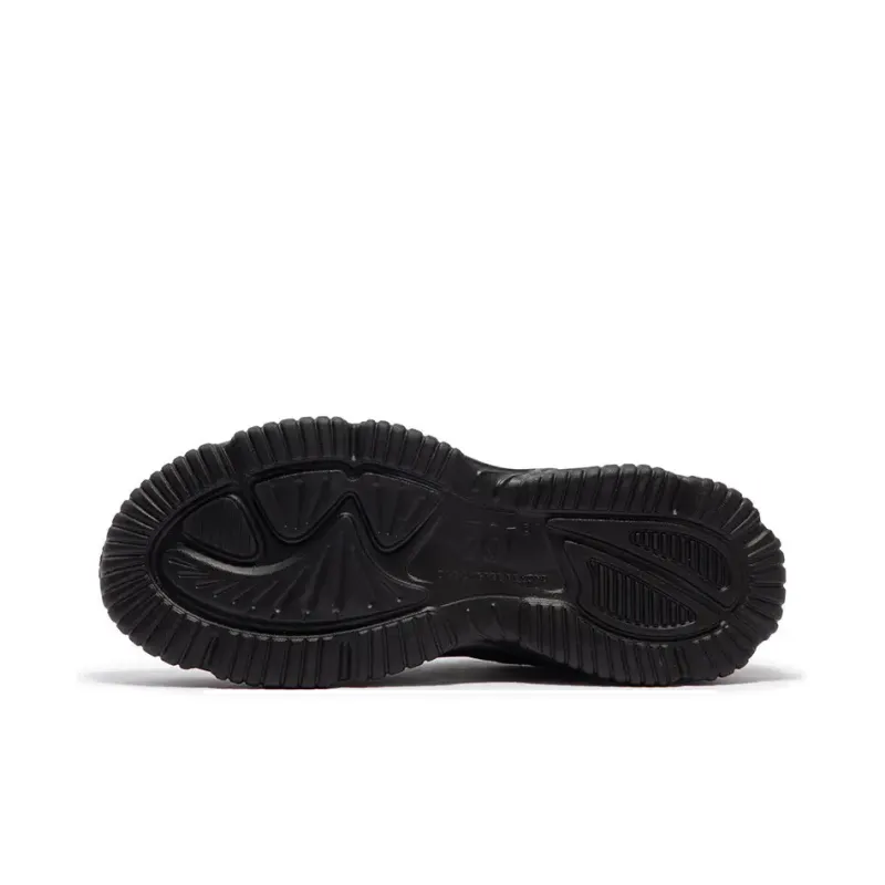 361° Wear Resistant Breathable Height Increasing Low Top Chunky Sneakers Men's Black Silver-4
