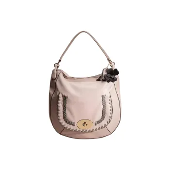 COACH Hobo Smooth Calf Leather Crossbody Bag Shoulder Bag Large Size Women's Ash Gray Birch Wood