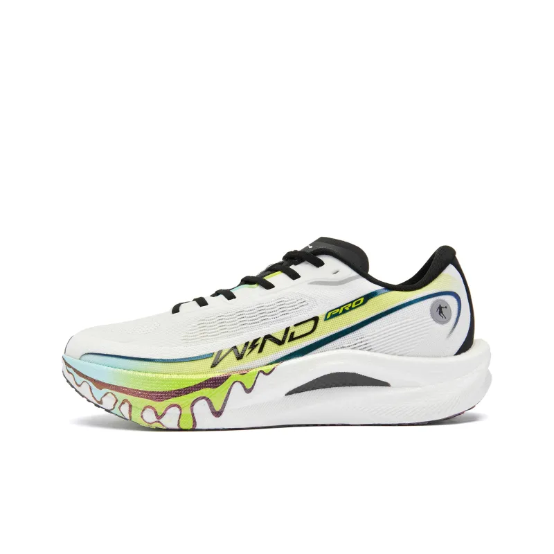 QIAODAN Strong Winds 2.0 PRO Cushioned Slip Resistant Low Top Running Shoes Women's Jordan White Lime Green-0
