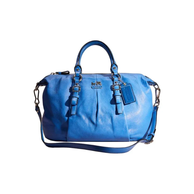 COACH Madison Leather Crossbody Handbags Large Size Unisex Blue-0