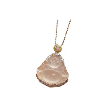 Xifeng Building Chalcedony Jade Pendant #Good Luck Women's