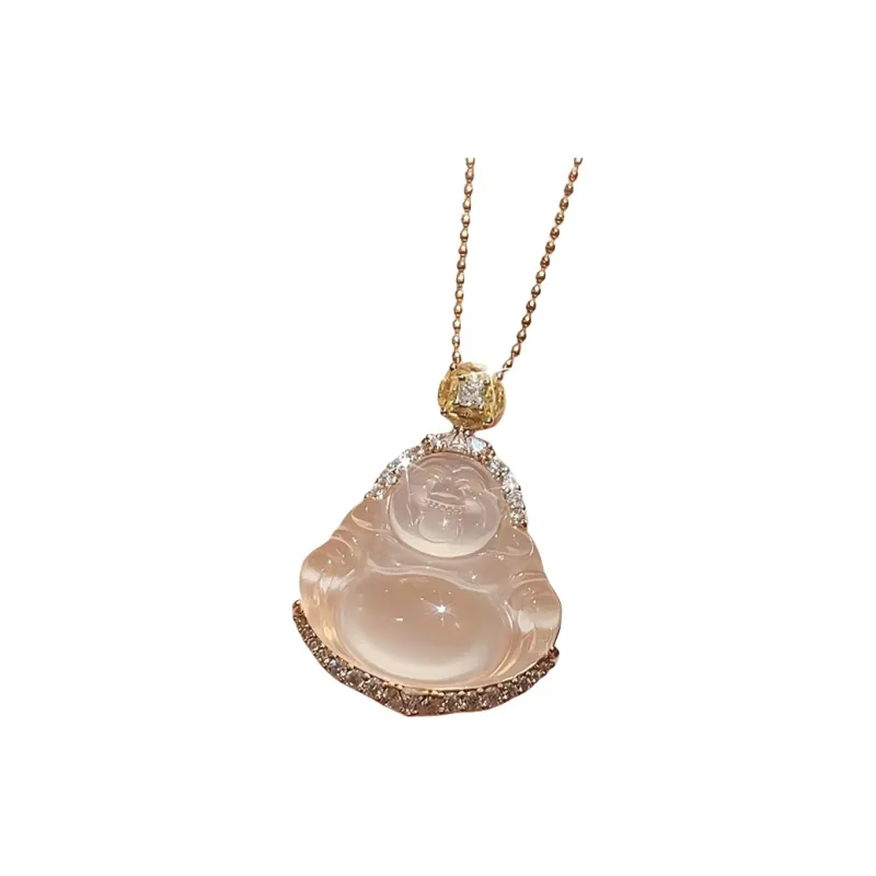 Xifeng Building Chalcedony Jade Pendant #Good Luck Women's-0