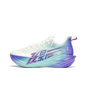 QIAODAN Flying Shadow PLAID 1.5 Running Shoes Men Low Top Jordan White Purple Blue