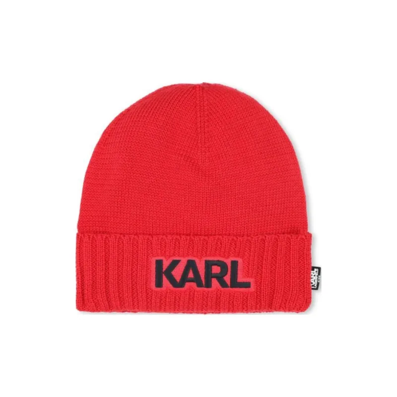 Karl Lagerfeld Kids Embroidered logo Beanie-0
