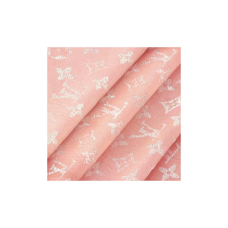 LOUIS VUITTON Sheep Wool Shawls Women's Pink-1