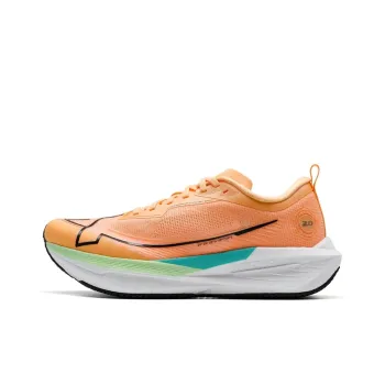 XTEP One piece Molded 2nd Generation Cushioned Slip Resistant Low Top Running Shoes Men's Fresh Look Neon Orange