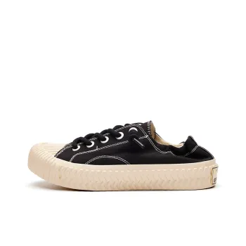 EXCELSIOR Double Ponytail Cookie Shoes Breathable Balance Low Top Skateboard Shoes/Canvas Shoes Unisex Black