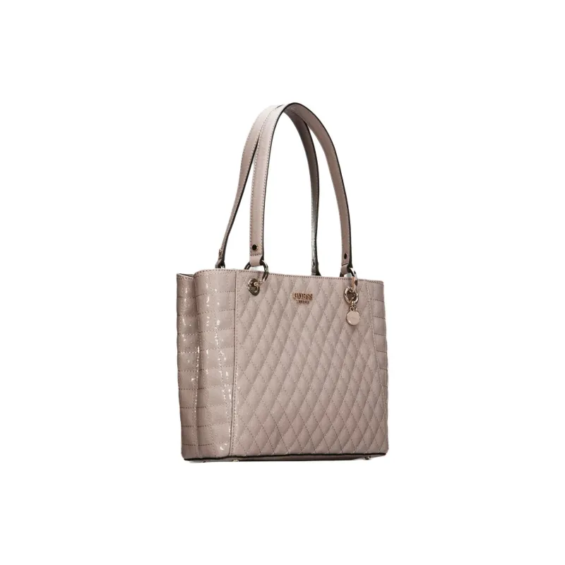 GUESS PU Tote Bag Shopping Bag Handbag Shoulder Bag Small Size Women's Taupe-1