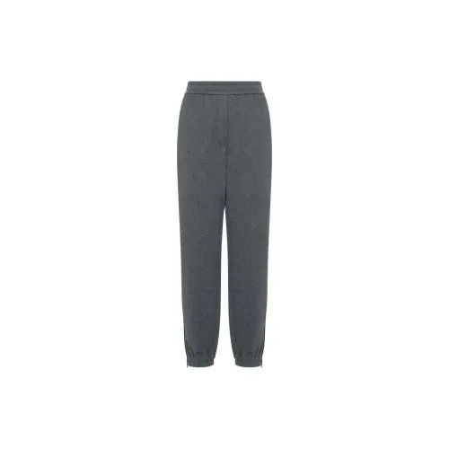 Brunello Cucinelli Knitted Sweatpants Women's Medium Gray