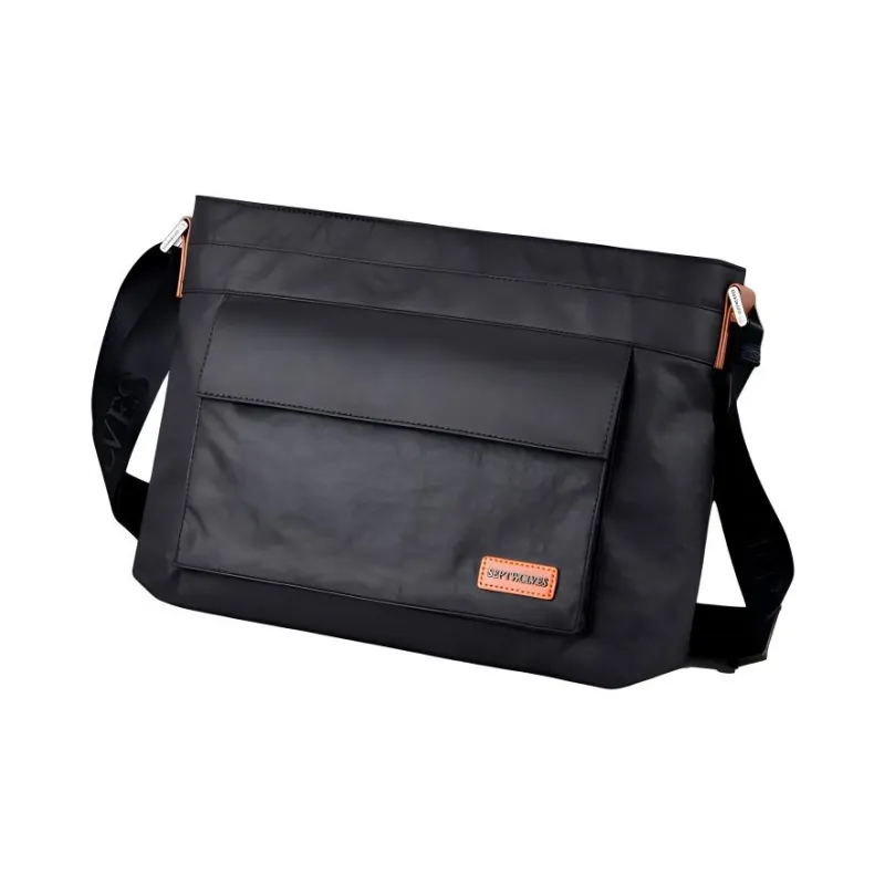 SEPTWOLVES Fabric Shoulder Bag, Crossbody Bag Regular Unisex Black-2