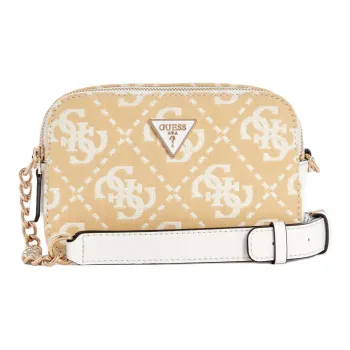 GUESS Jacquard Camera Bag Shoulder Bag Crossbody Bag Women's White