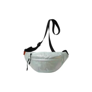 MOK Nylon Sling Bag Unisex White/Light Purple/Light Green