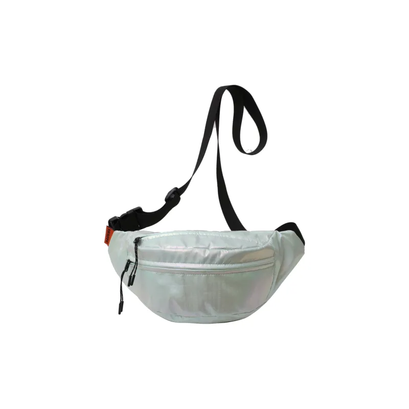 MOK Nylon Sling Bag Unisex White/Light Purple/Light Green-5