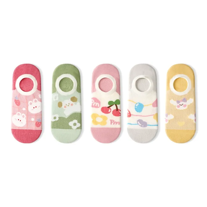 Primeet No Show Socks Summer Women's 5 Pack-25