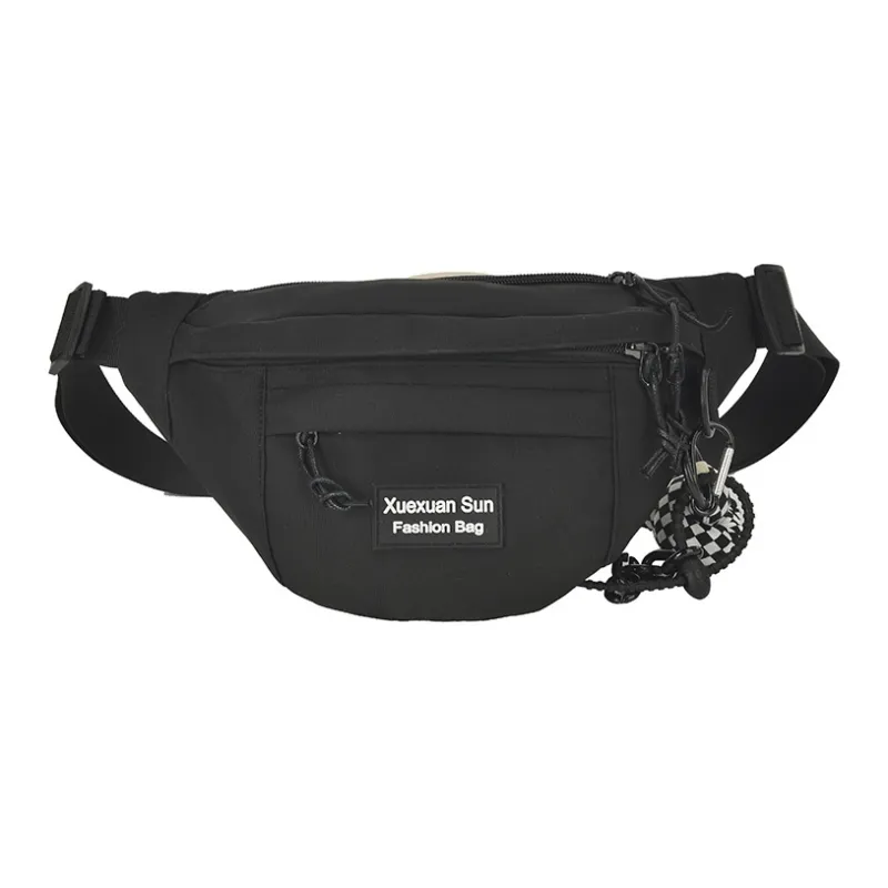 MOK Nylon Sling Bag Regular Unisex Black/Blue/White/Blue/White/Orange-0