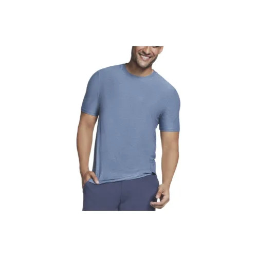 Skechers GO DRI All Day T-Shirts Men Blue/Gray