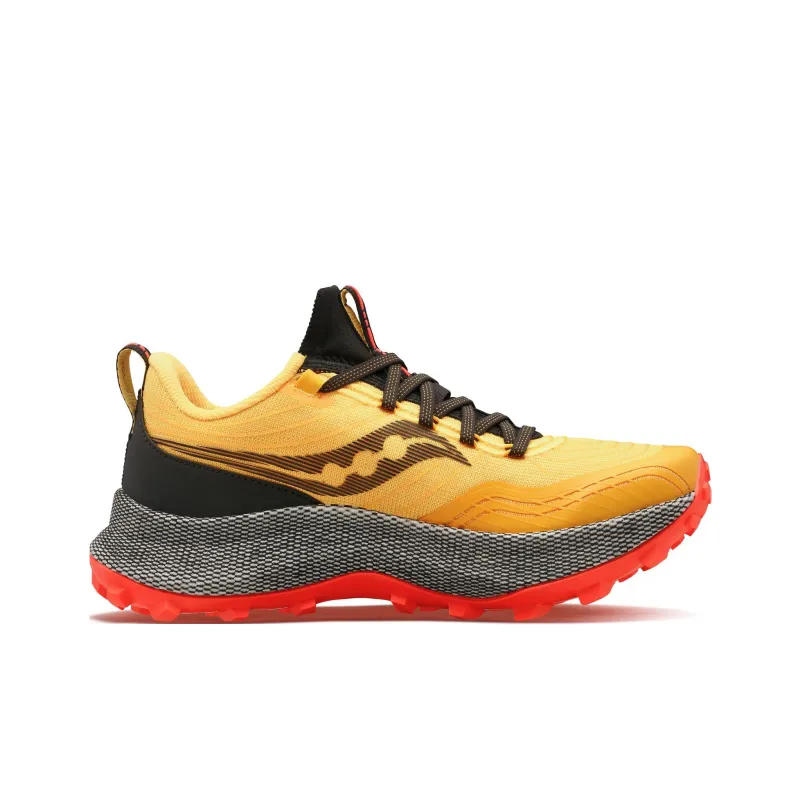Saucony Endorphin Trail Cushioning Abrasion Resistant Breathable Low Top Casual Running Shoes Women's Yellow-1