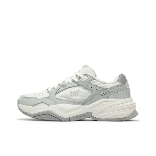 361° Hoist The Sail Wear Resistant Low Top Chunky Sneakers Women's White Gray