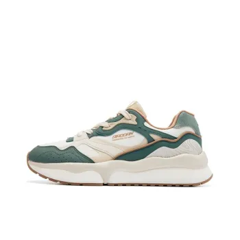 QIAODAN Vertical Horizontal VI Cushioned Slip-Resistant Low-Top Casual Shoes Men's White Green
