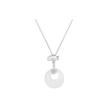Chinese Jewelry Chalcedony Jade Necklaces Women's