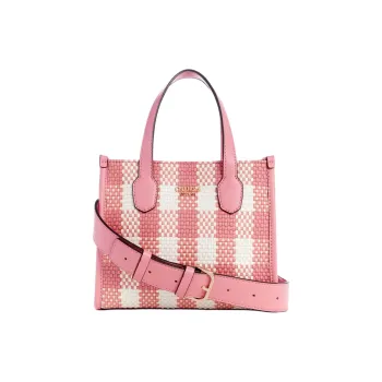 GUESS Faux Leather Tote Bag, Shopping Bag, Shoulder Bag, Crossbody Bag, Handbag Mini Women's Pink
