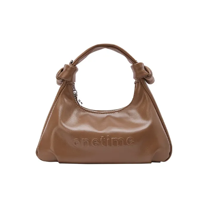 ONE TIME PU Handle Knot Soft And Tender Ravioli Raw Chocolate Crossbody One Shoulder Handbag Regular Women's Multicolor-1