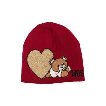 MOSCHINO Teddy Bear-jacquard Knitted Beanie