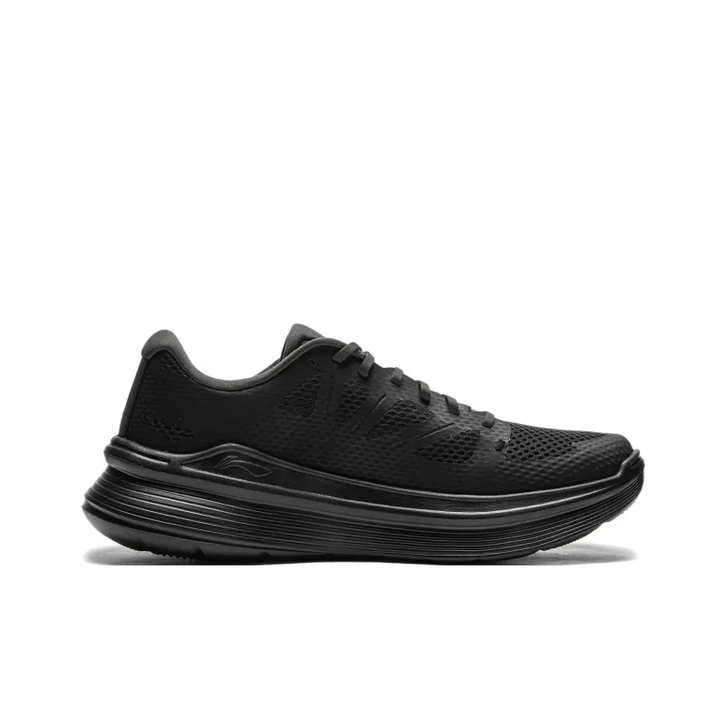 LiNing Ling Yue Anti Slip Wear Resistant Low Top Running Shoes Men's Black-1