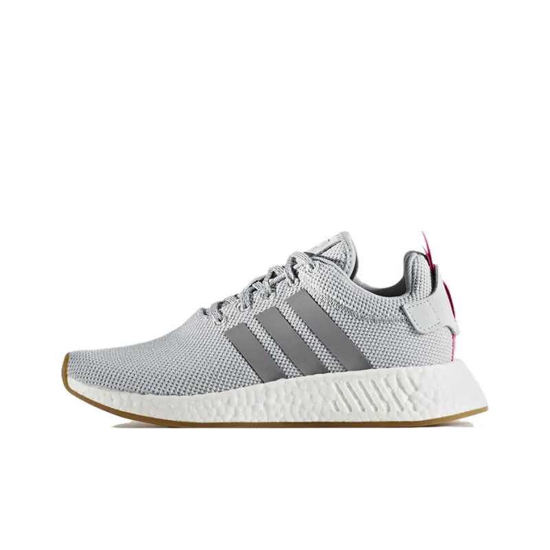 Adidas Nmd R2 Grey Shock Pink Women's-0