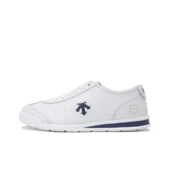 DESCENTE Anti Slip Wear Resistant Low Top Running Shoes Unisex White Blue