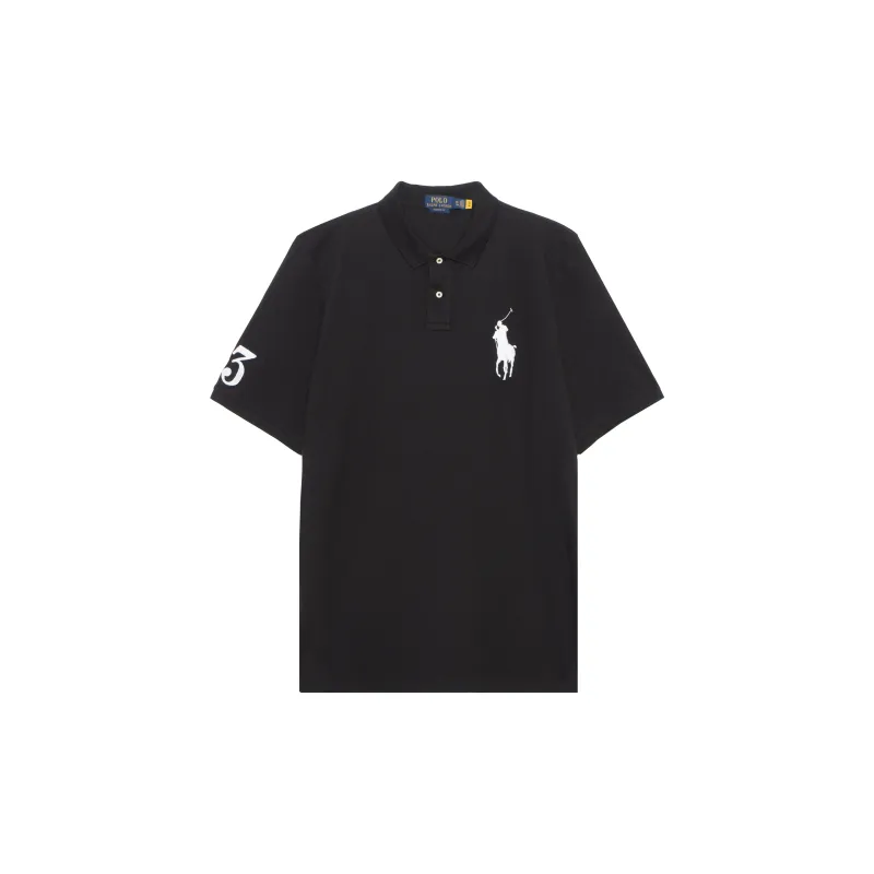 Polo Ralph Lauren SS22 Men Printed Solid Short Sleeve footwear accessories polo Shirt Black POIZON