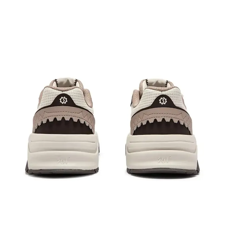 361° Wear-Resistant Low-Top Skateboard Shoes Men's White Umber-3