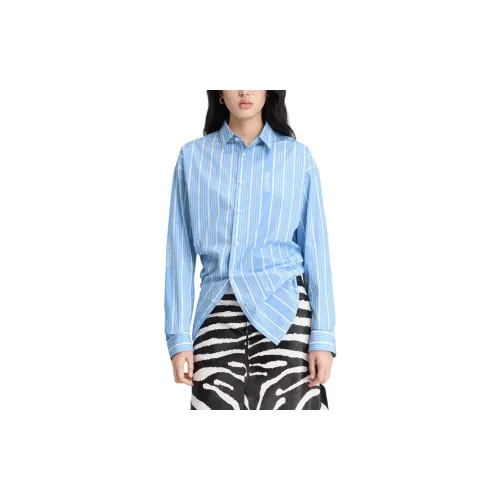 Jacquemus Shirts Women's Jacquard Blue/White/Embroidered Blue/White