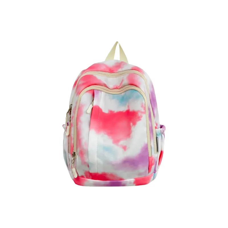 MOK Nylon Fabric Backpack Regular Unisex Gray/Purple/Yellow/Blue/Pink-14