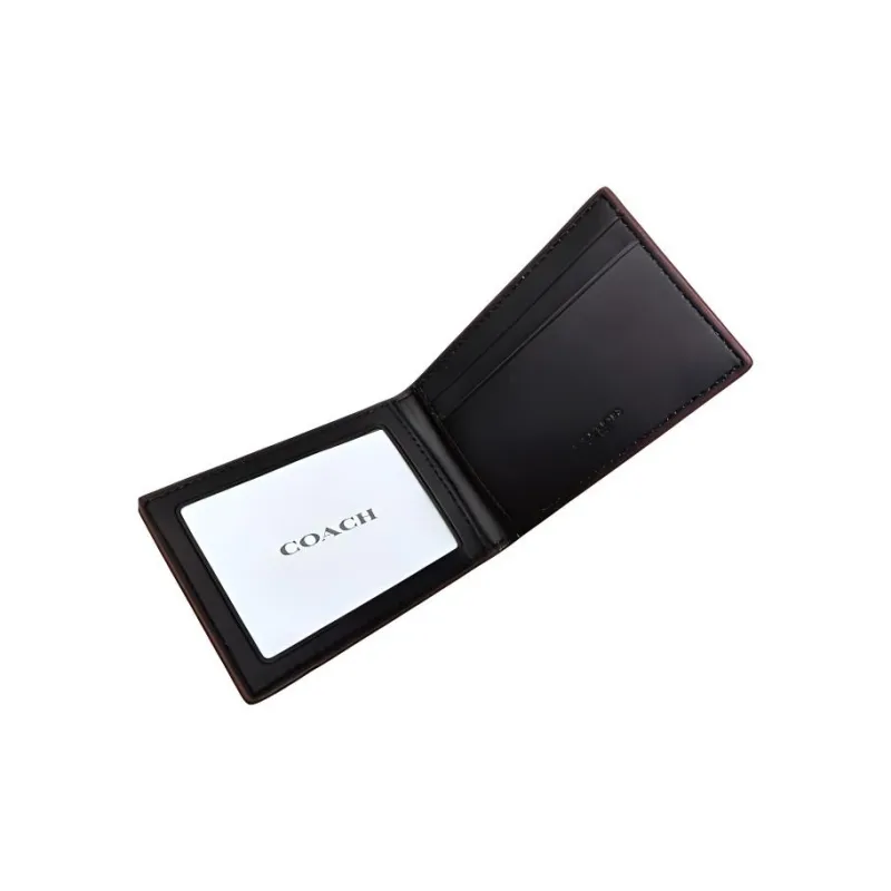 COACH 3 IN 1 Wallet Coated Canvas Set Wallet Mini Men's Black-4