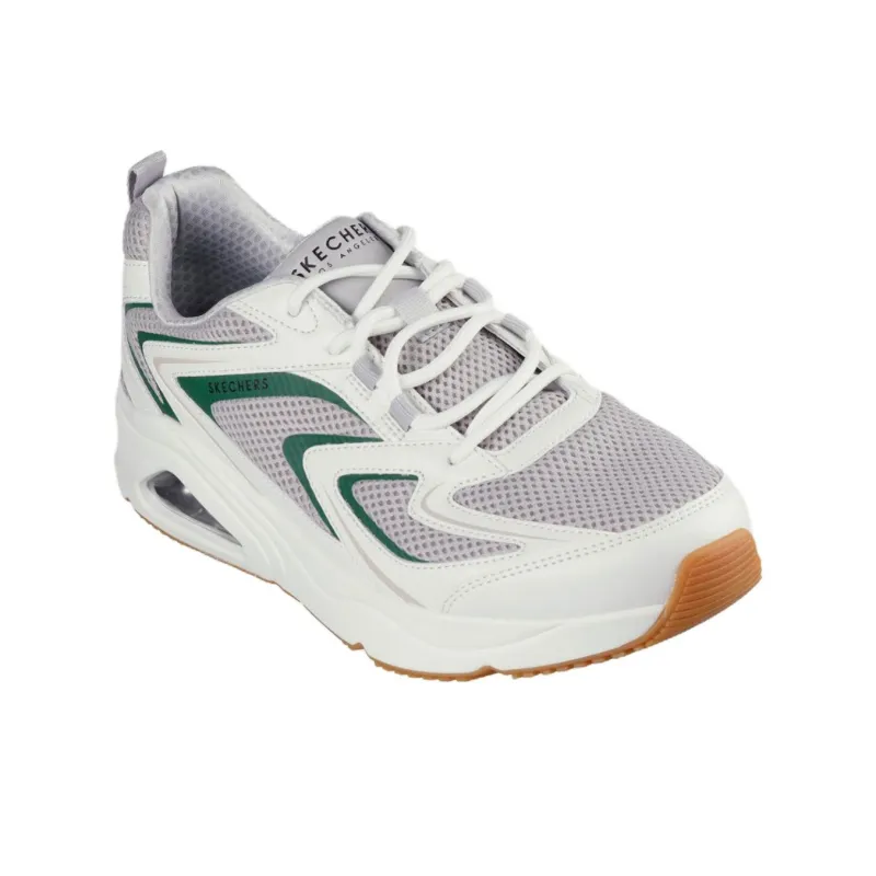 Skechers Wear resistant And Lightweight Low Top Casual Running Shoes Men's White Gray-2