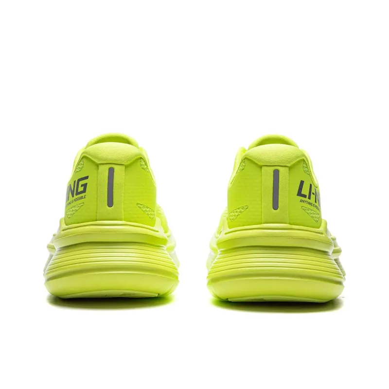 LiNing Ling Yue Cushioning Breathable Low Top Casual Running Shoes Men's Fluorescent Lime Green-5