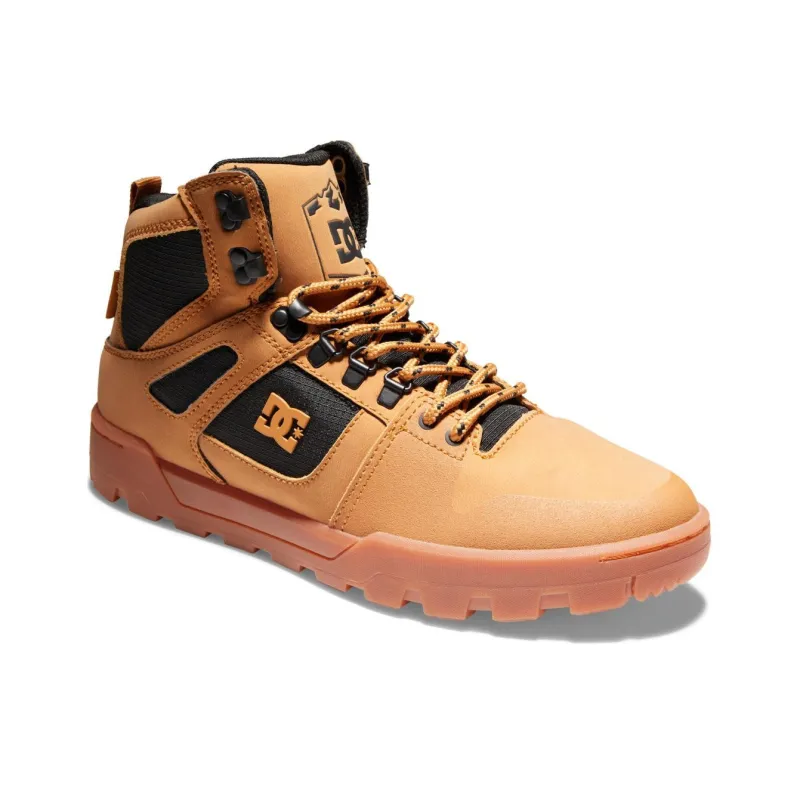 DC Shoes Slip Resistant Waterproof High Top Hiking Shoes Men's Brown-2