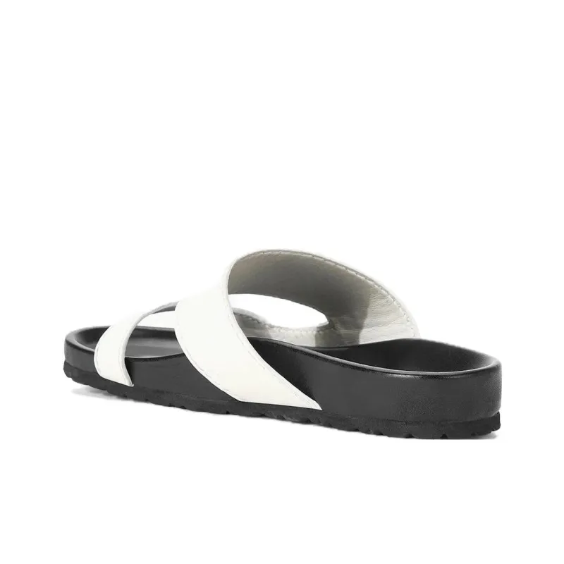 Staud Slide Slippers Women's White-3