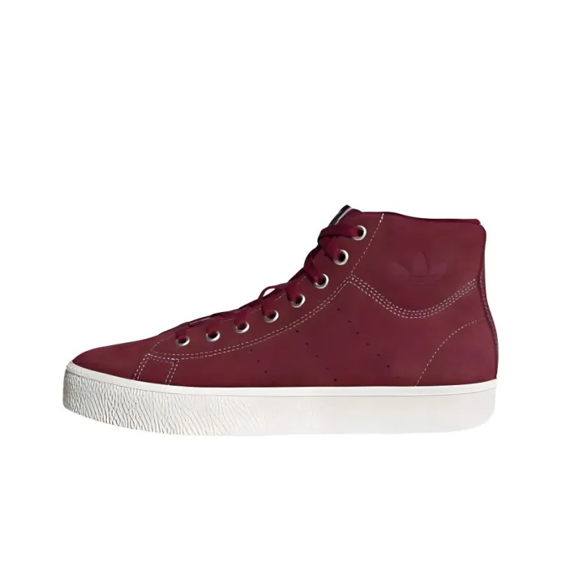 Adidas Originals STAN SMITH Collection Slip Resistant Cushioning Mid Top Skateboard Shoes Unisex Red-0