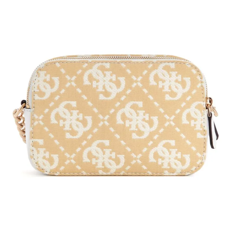 GUESS Jacquard Camera Bag Shoulder Bag Crossbody Bag Women's White-2