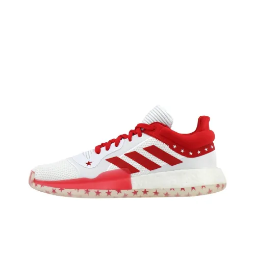 Adidas Marquee Boost Vintage Basketball Shoes Men Low-Top White/Red