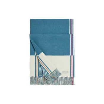 HERMES Shawls Unisex Blue White