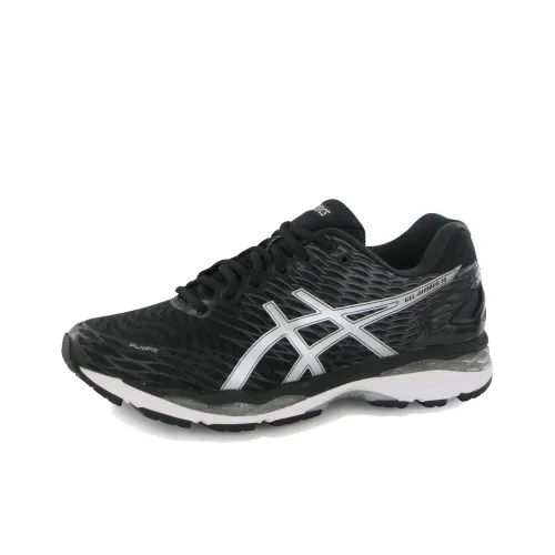Asics GEL-Nimbus 18 Anti-Slip And Wear-Resistant Breathable Low-Top Running Shoes Women's White Black