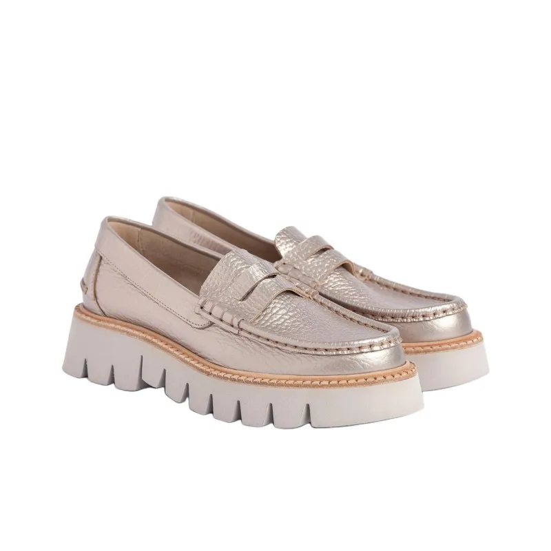 Pedro García Sebas Loafers 3.5cm Women's White Gold-2