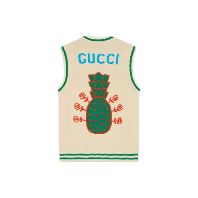 GUCCI Pineapple SS22 Vest Men's White-1