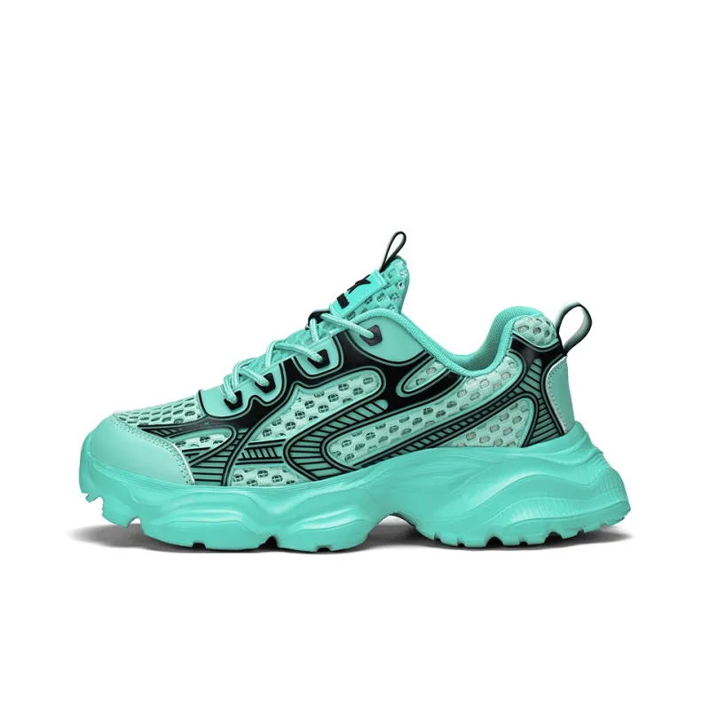 Wdg Cushioning Anti-Slip Wear-Resistant Breathable Height Increasing Low-Top Chunky Sneakers Unisex Hulan Color-0