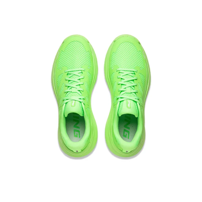 LiNing Ling Yue Cushioning Slip Resistant Low Top Running Shoes Men's Neon Green-3